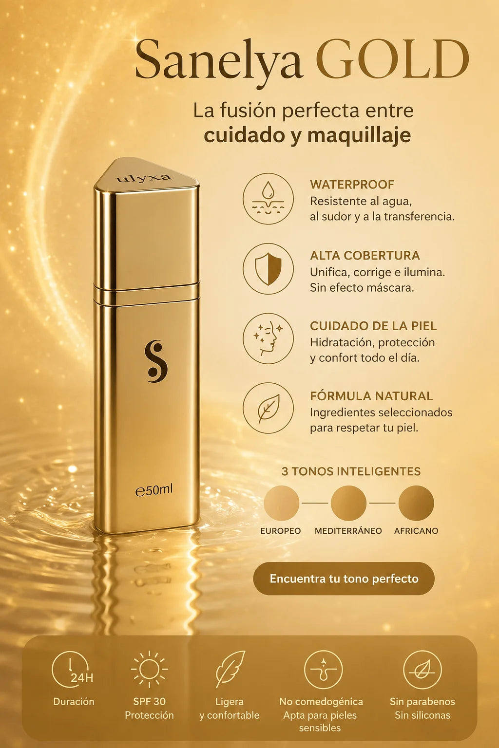 Sanelya® Gold | Formato grande | CC Crema extracubriente