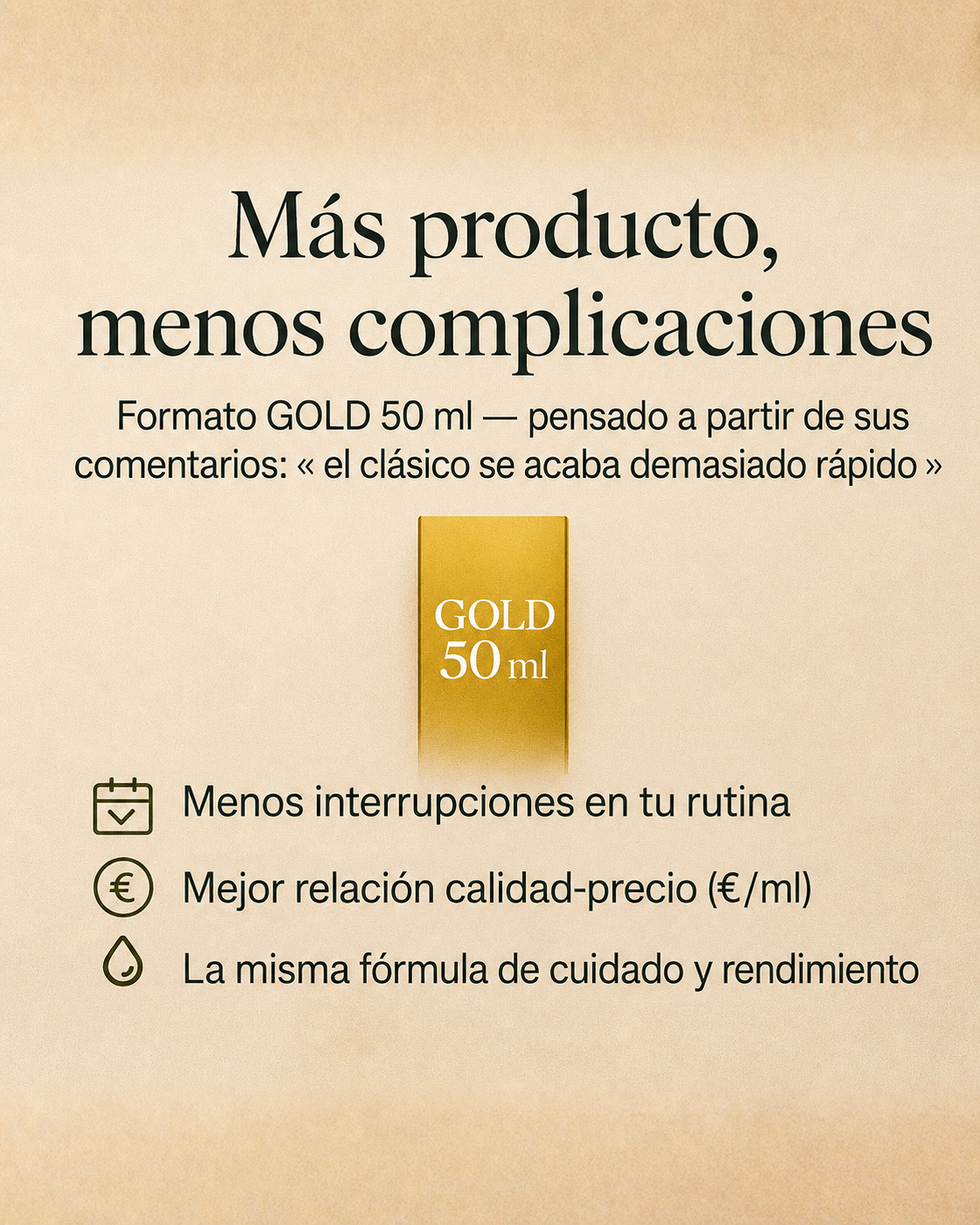 Sanelya® Gold | Formato grande | CC Crema extracubriente